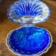 Beurrier coquille avec couteau, plaqué argent, Queen