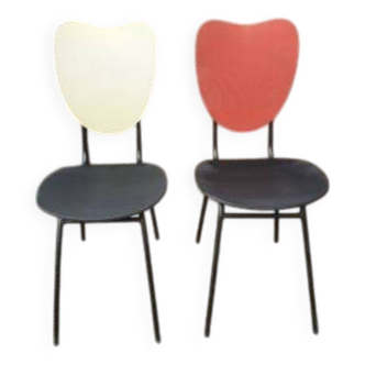 Paire de chaises modernistes années 50