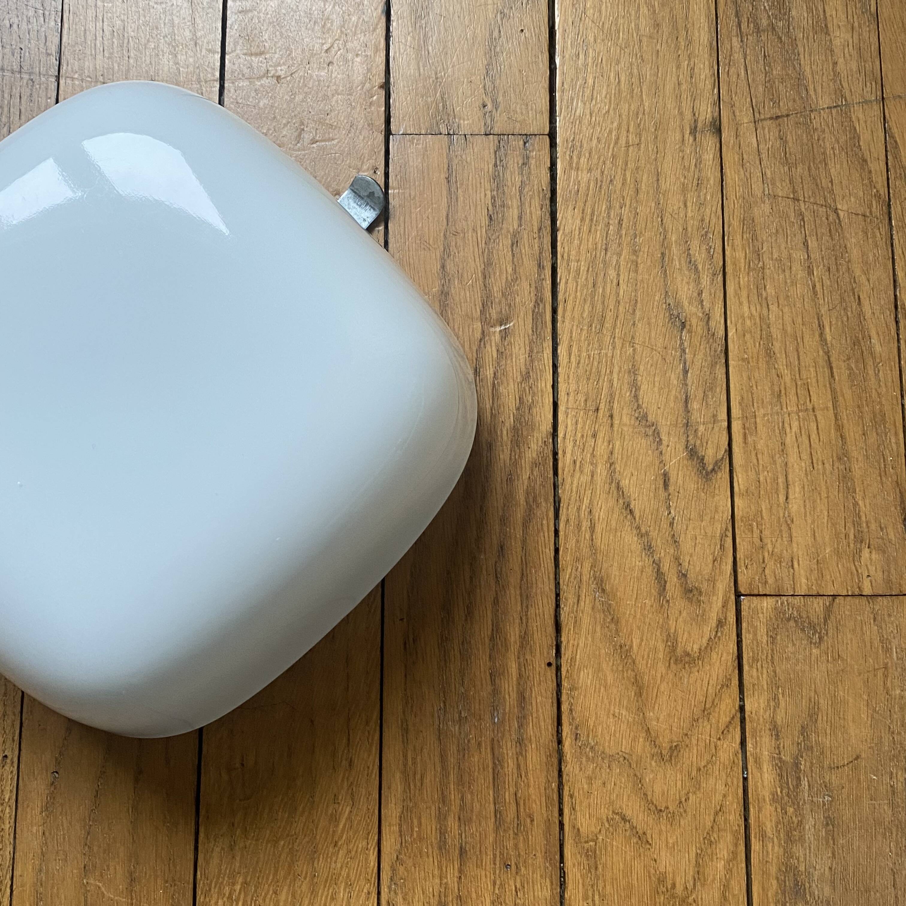 Ceiling light or square wall lamp 20 cm white opal glass