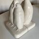 Pair of greenhouses modernist penguin books in cracked art deco earthenware