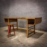 Industrial mailroom desk - patina - France 1950s