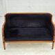 1950s, Danish art deco 2-seater sofa, ash wood, furniture velour.