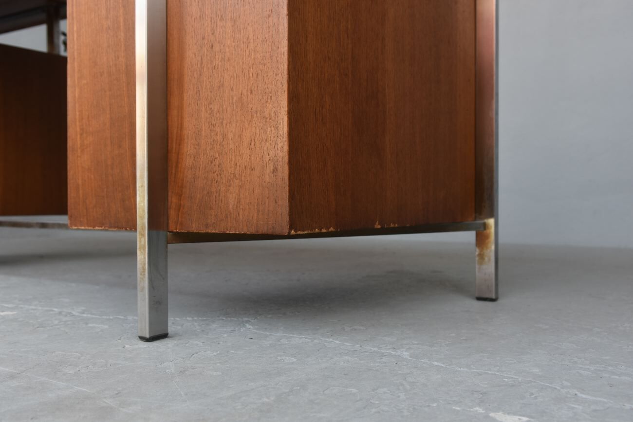 Desk rosewood and chrome 1960s