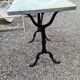 Table de café en fonte et dessus marbre