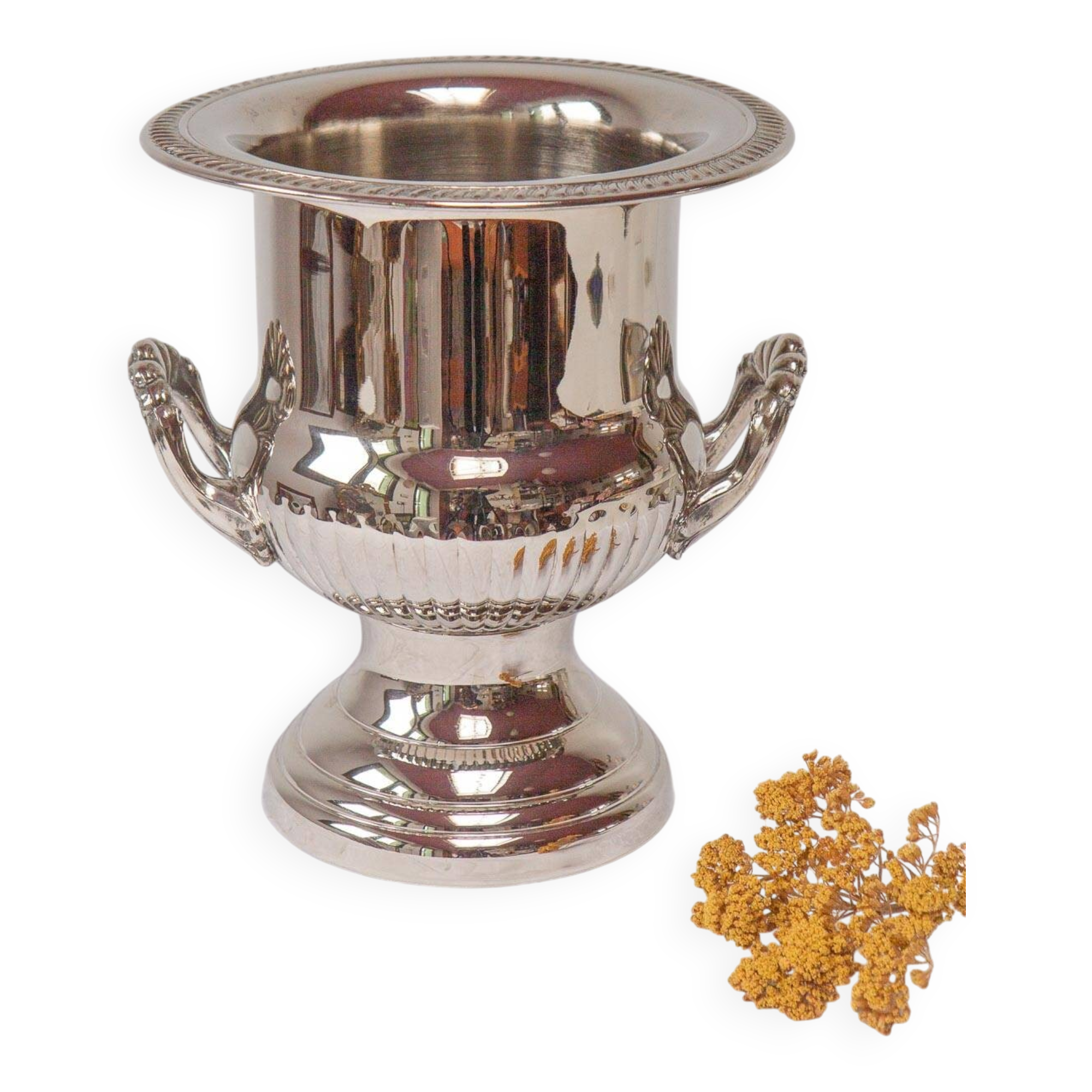 Louis XVI style silver-plated champagne bucket