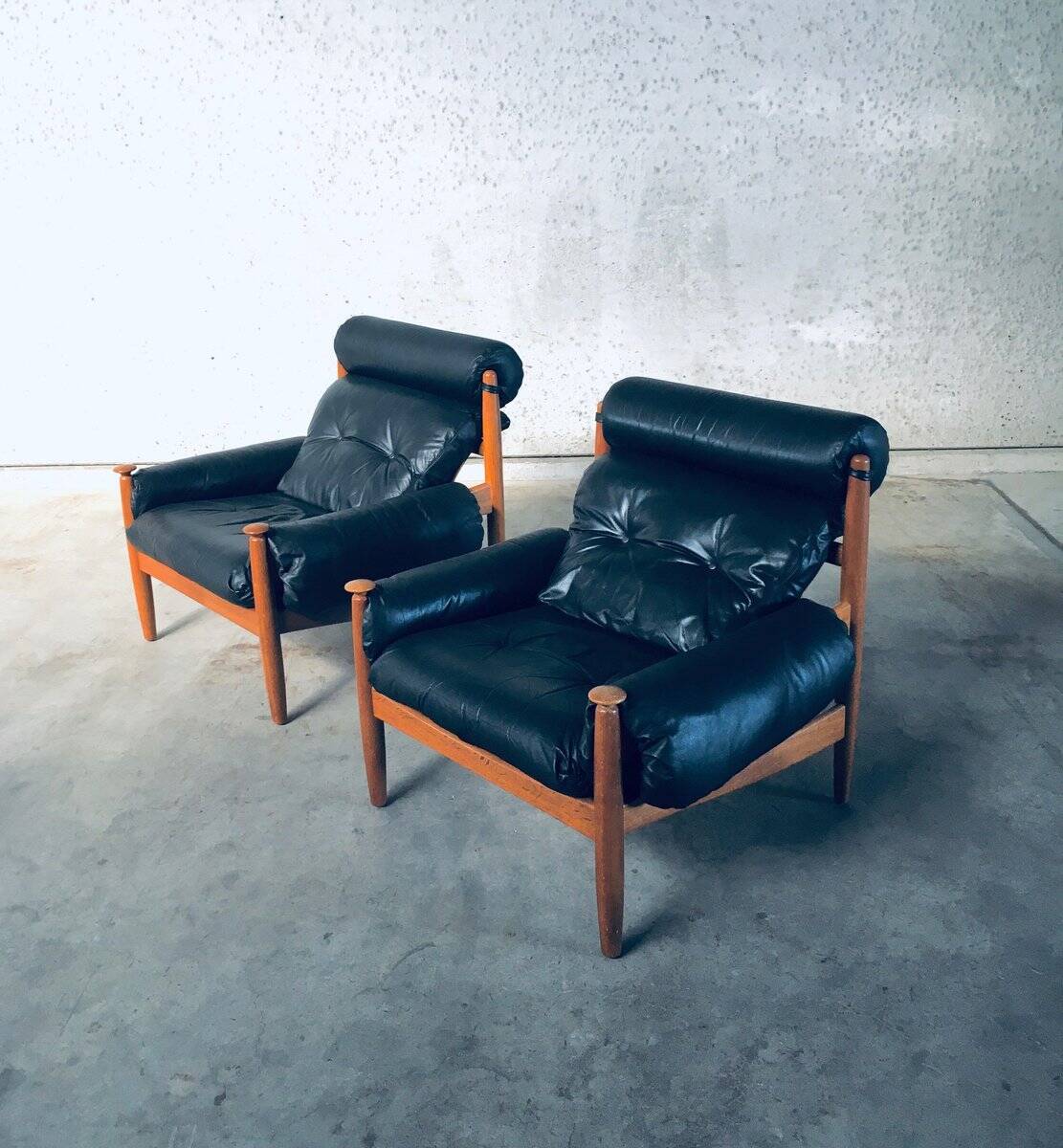 Scandinavian lounge chairs attributed to Eric Merthen for Ire Möbler, Sweden, 1960s, set of 2.