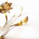 Pair of vintage gilt sheaf of wheat wall lights by Hans Kögl