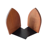 Set of 2 Danish teak bookends