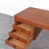 Mid-Century Danish Teak Desk from Domino Møbler, 1960s.