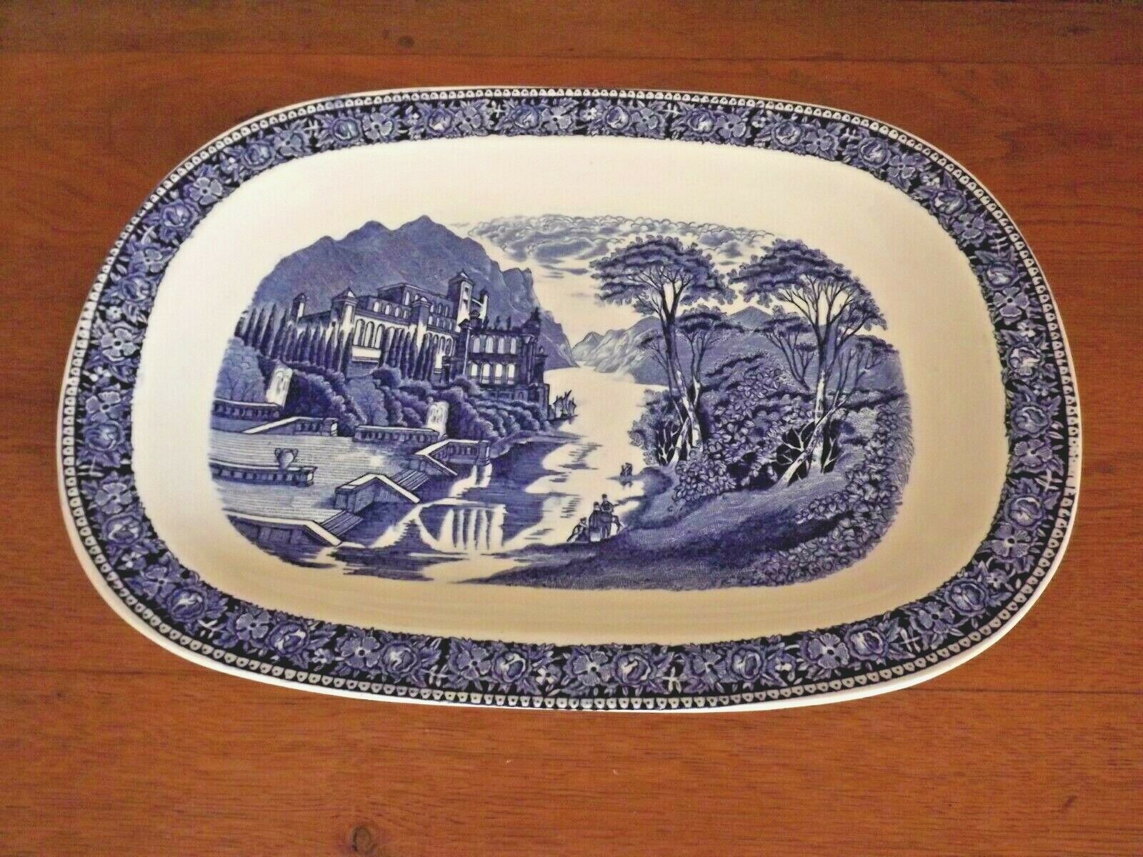 Oblong Serving Plate Dutch Royal Sphinx Maastricht Cambridge Old England 3590