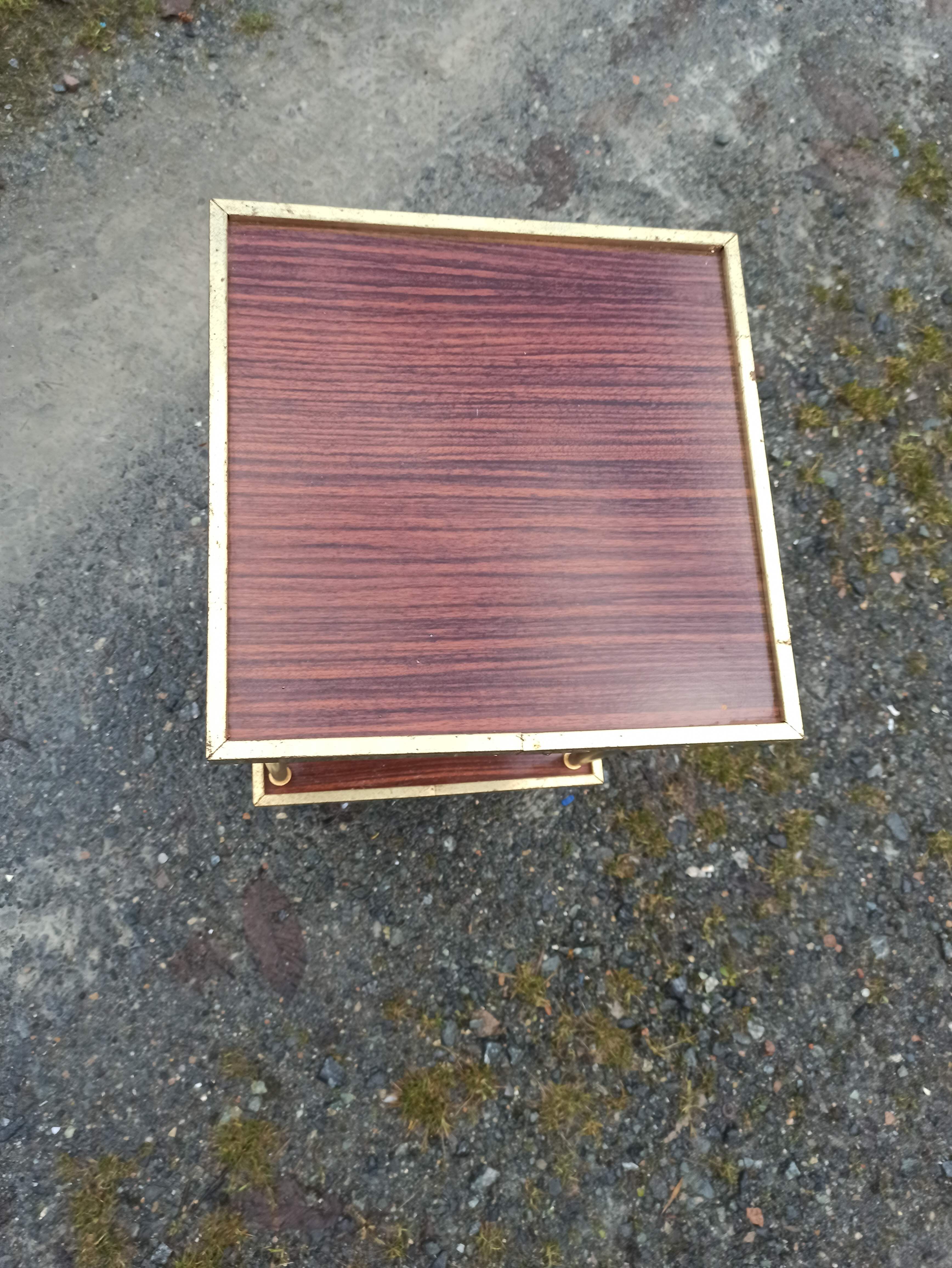 Gold chrome formica shelf harness