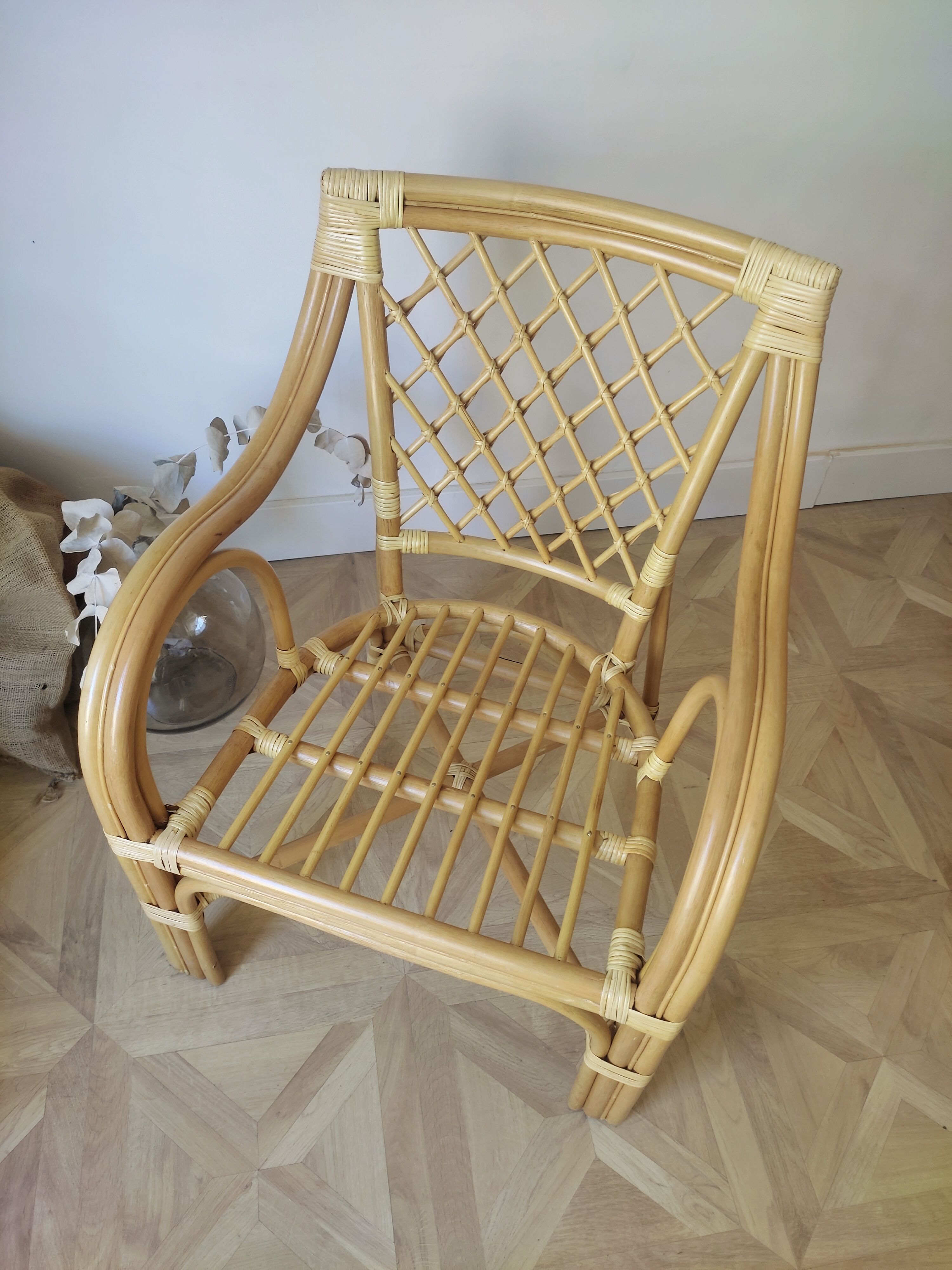 Rattan armchair