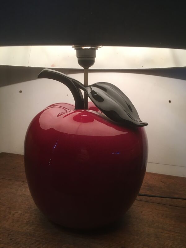 Lampe pomme en céramique