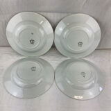 4 Assiettes creuses anciennes Badonviller France