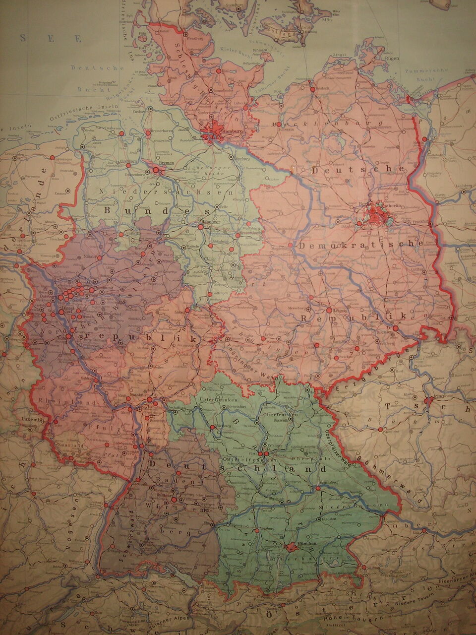 German geographical map of 1973