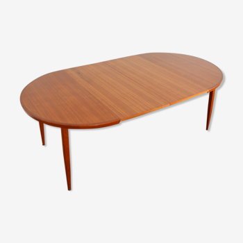 Dining table with 2 extensions Scandinavian Design 1970s