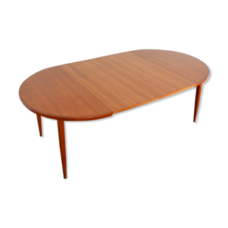 Dining table with 2 extensions Scandinavian Design 1970s