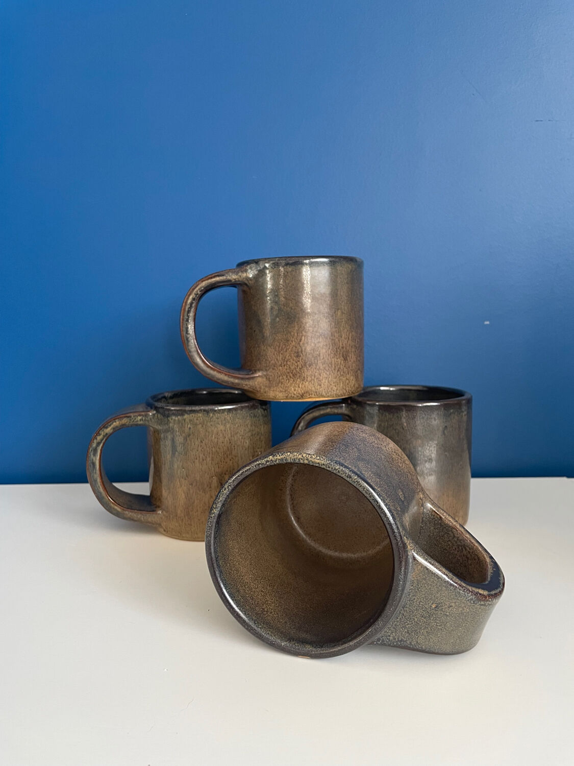 Lot de 4 mug en grès art ceram grand feu