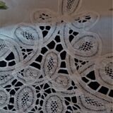 Round coat with eight Luxeuil lace towels embroidery hand linen