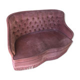 Pink vintage velvet sofa