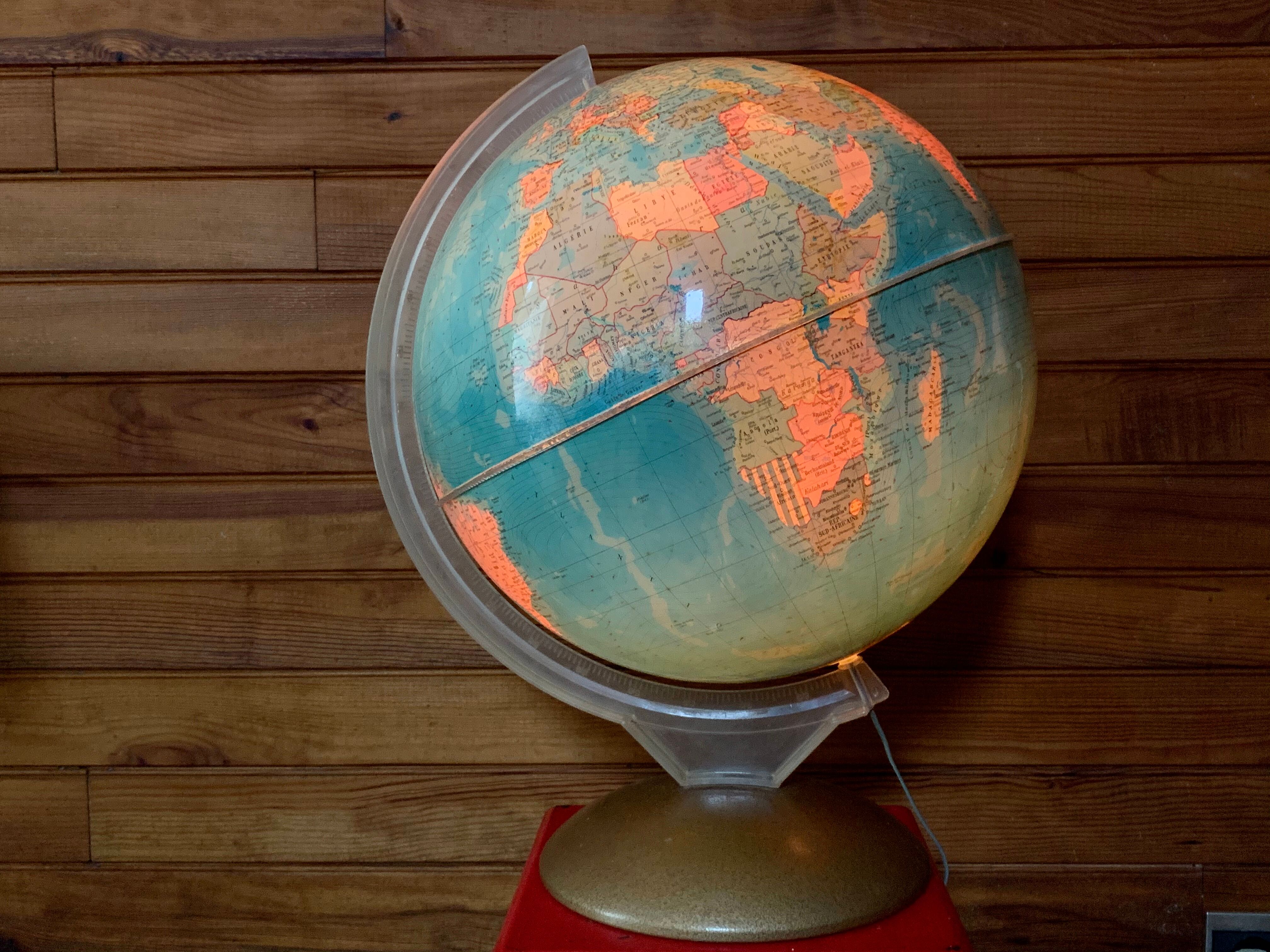 Bright world map 58cm Illumina globe 60s