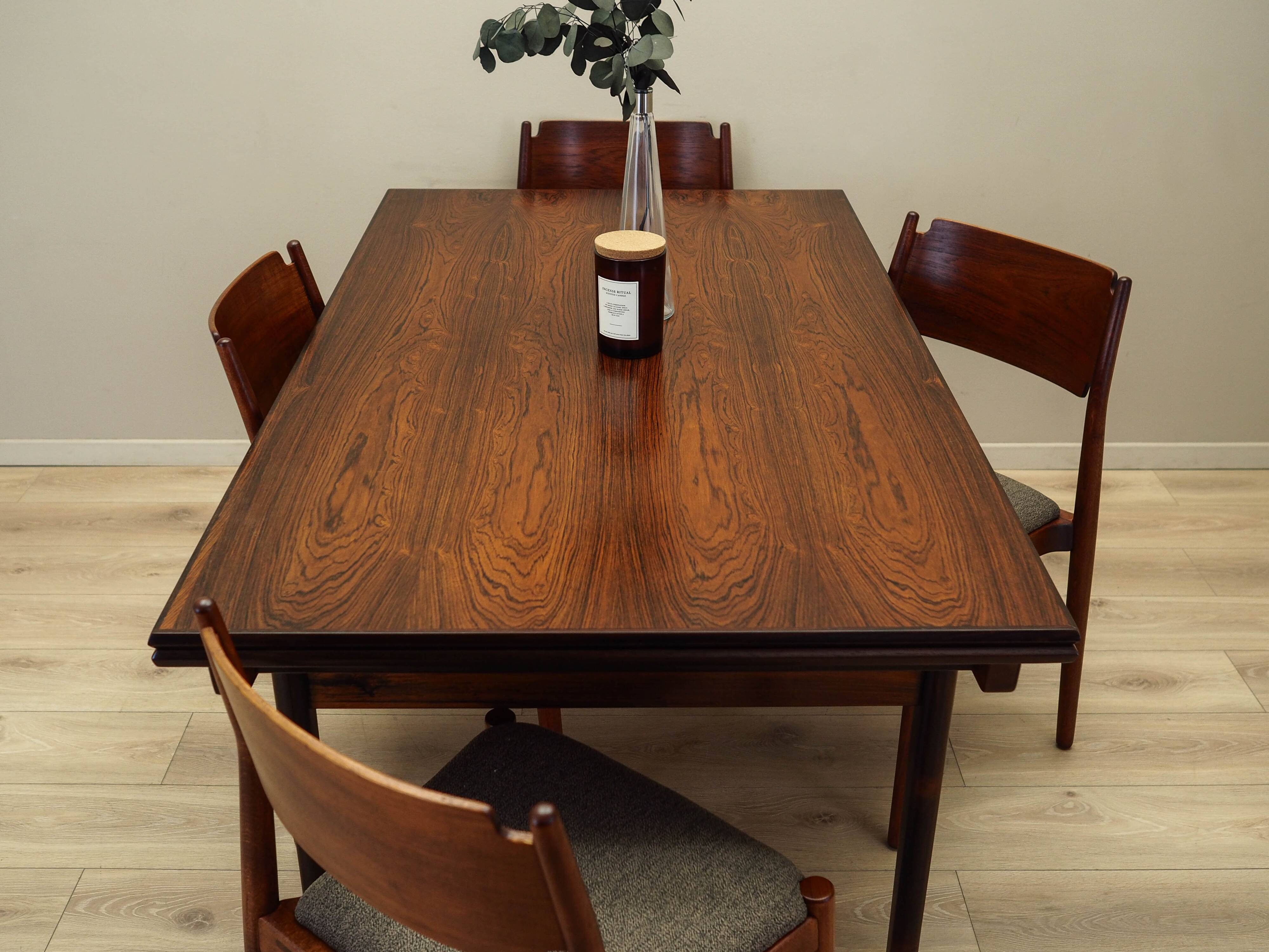 Rosewood table, Danish design, 1960s, designer: Henning Kjaernulf, manufact