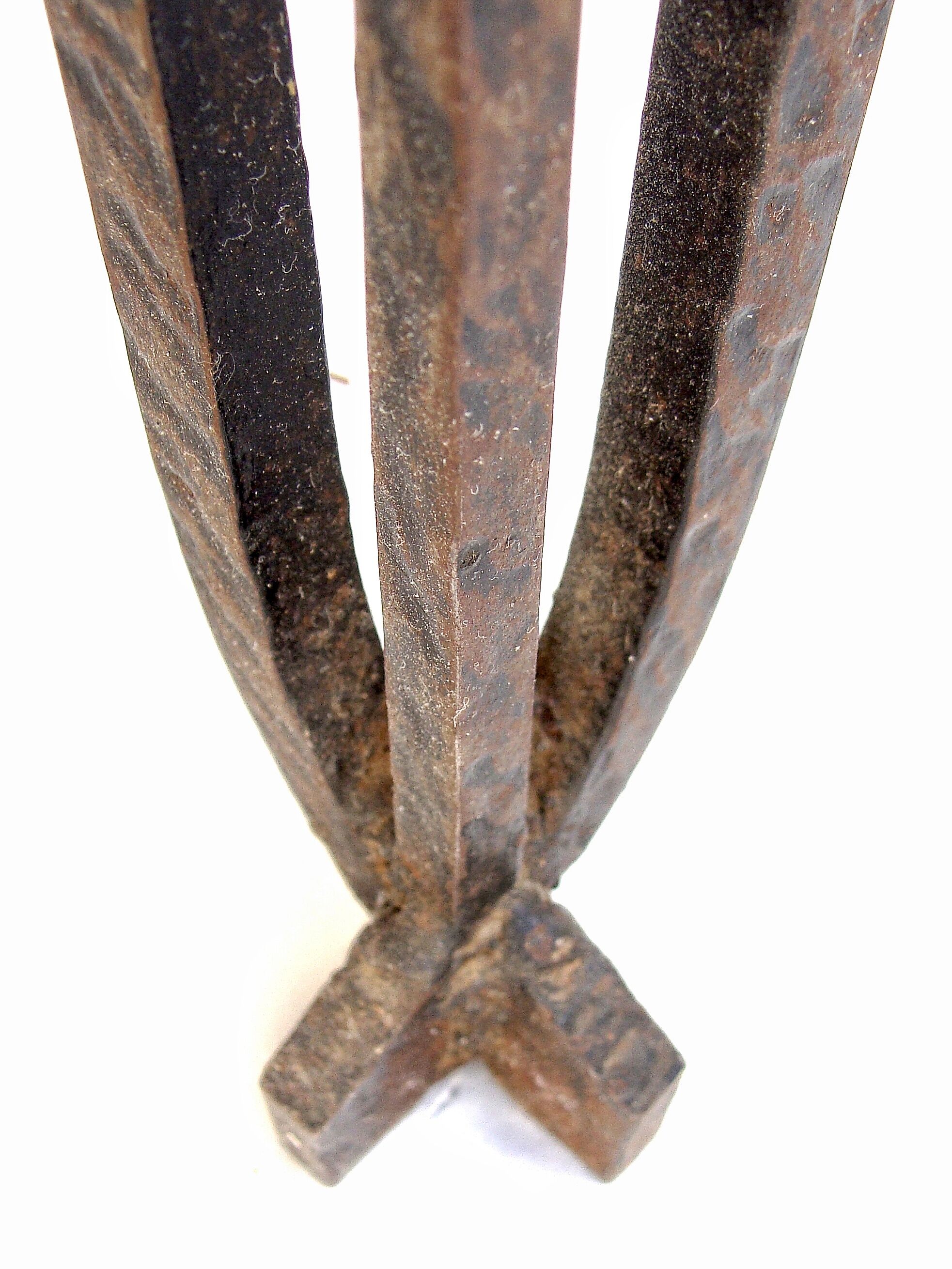 Art Deco console wood and metal