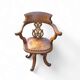 Victorian swivel walnut armchair, England, late 19th century