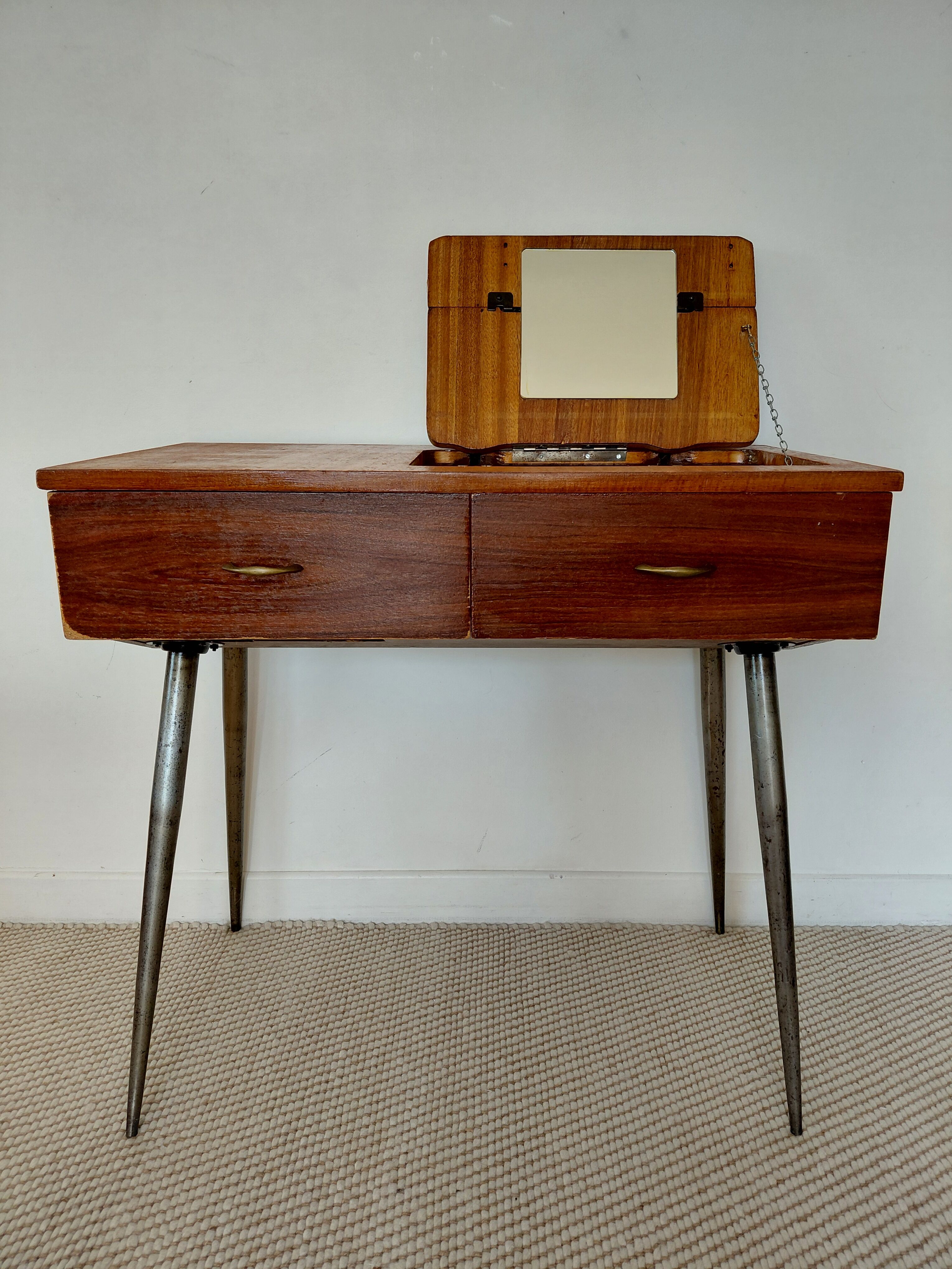 Scandinavian hairdresser in teak veneer - 1960s