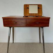 Coiffeuse scandinave en placage teck - années 60