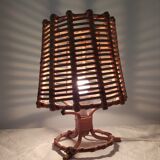 Pair of bamboo lamps