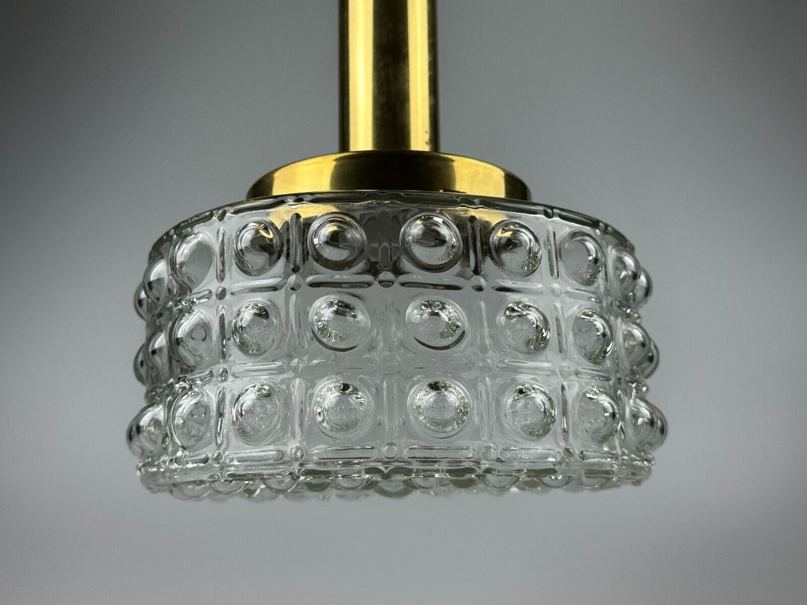 60s 70s VEB hanging lamp ceiling lamp bubble brass glass space age design