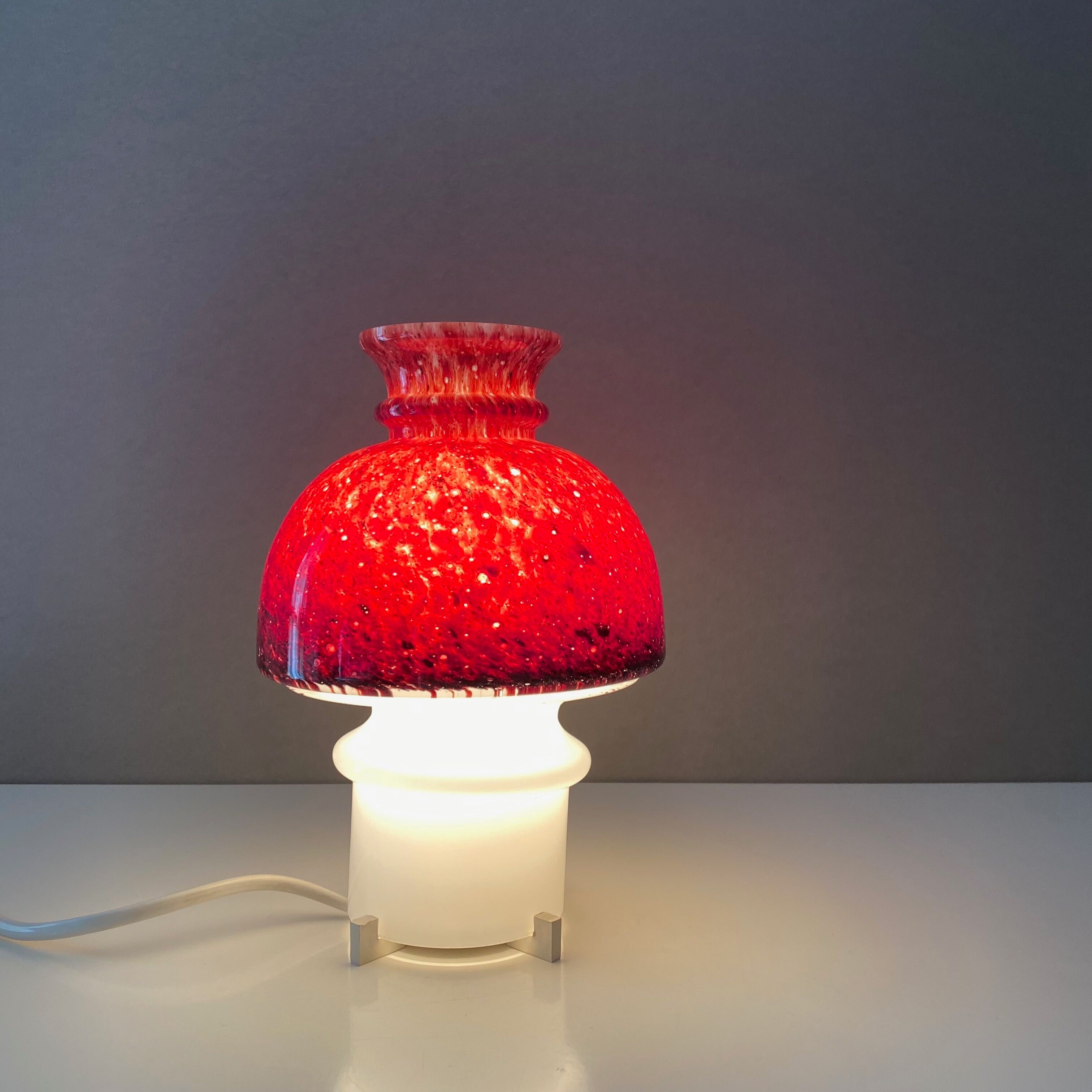 Mushroom lamp by Limburg Glashütte
