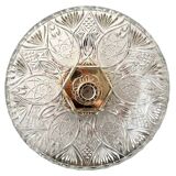 Large chiseled glass wall light