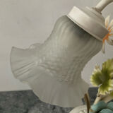 Vintage lamp in metal and glass