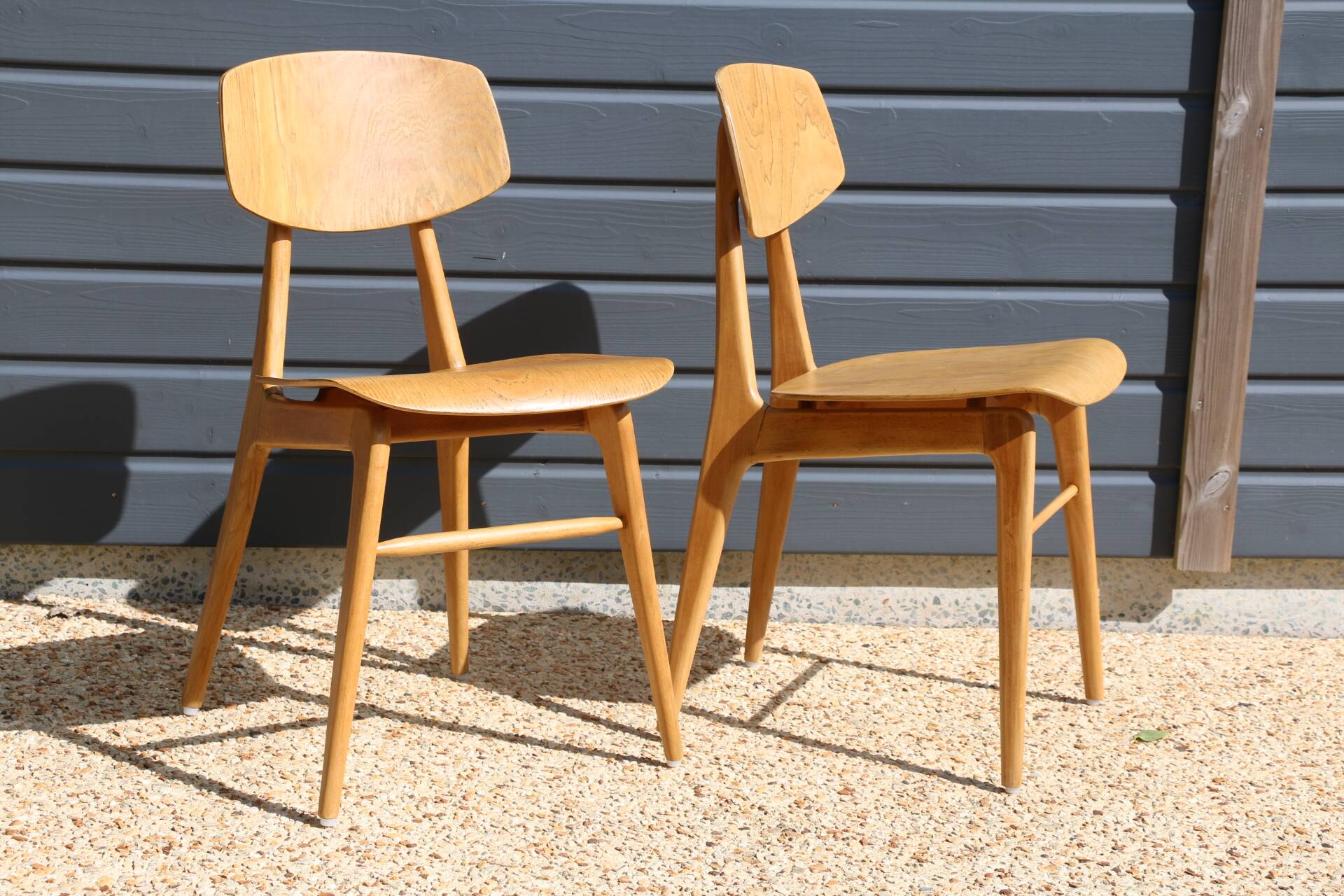 2 chaises reconstruction 1950 style Landault