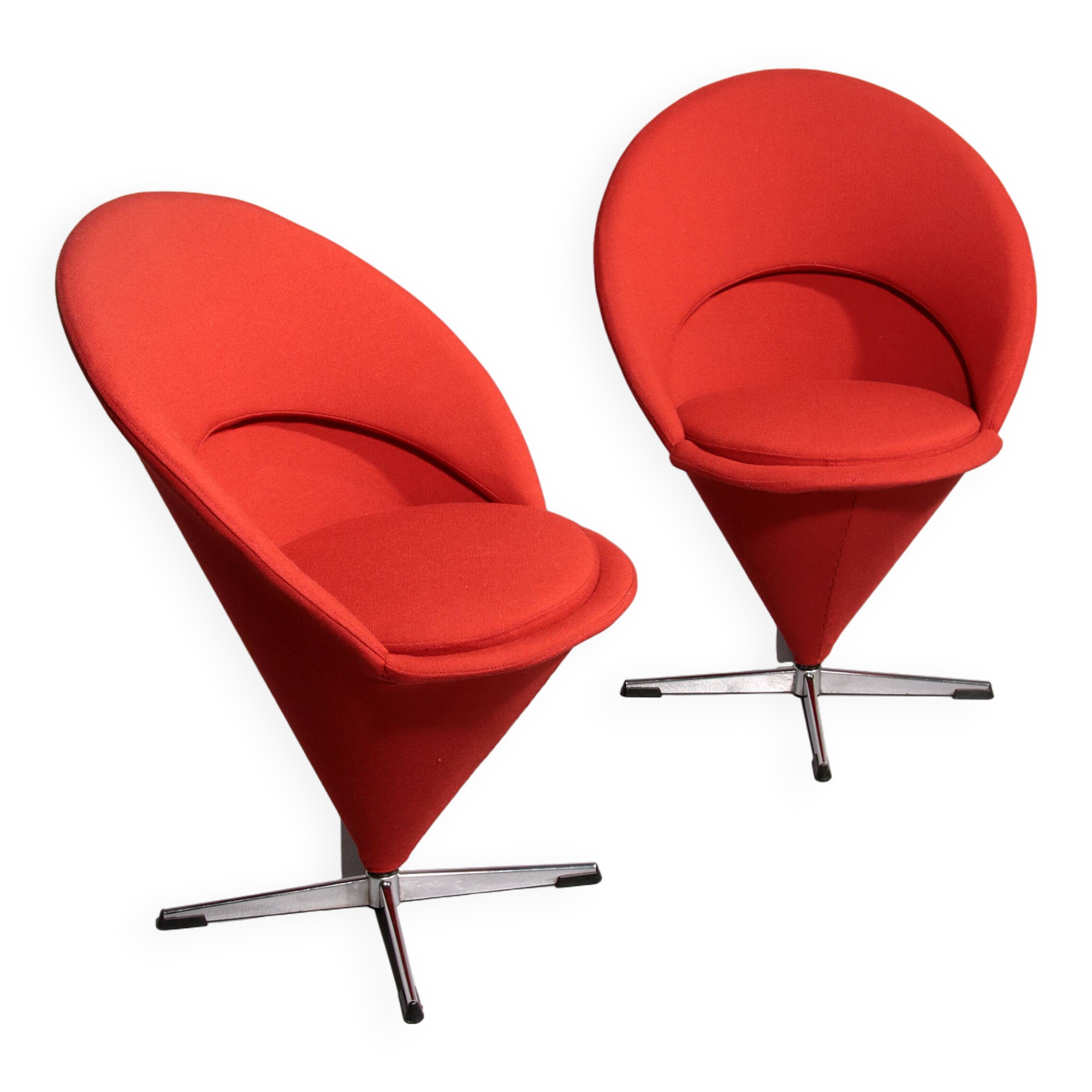 Verner Panton Model Cone K1 Chairs by Plus Linje 60s