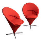 Chaises Verner Panton Modèle Cone K1 par Plus Linje années 60