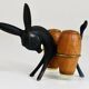 Set of salt and pepper shakers donkey Walter Bosse, Herta Baller, Austria, 1950s