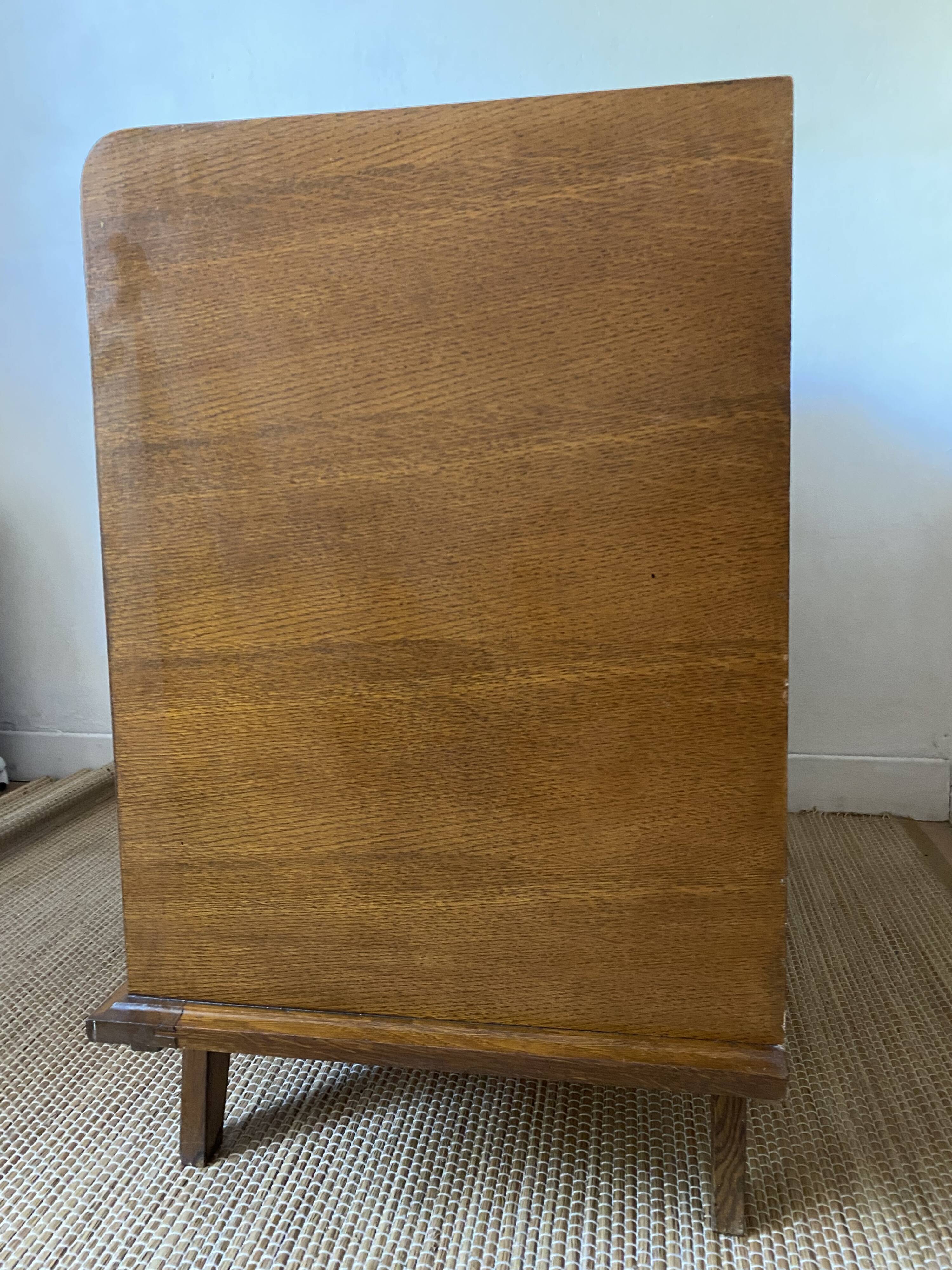 Vintage Scandinavian commode with tapered legs.