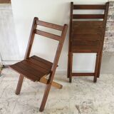 Folding chairs "by the wood fire"