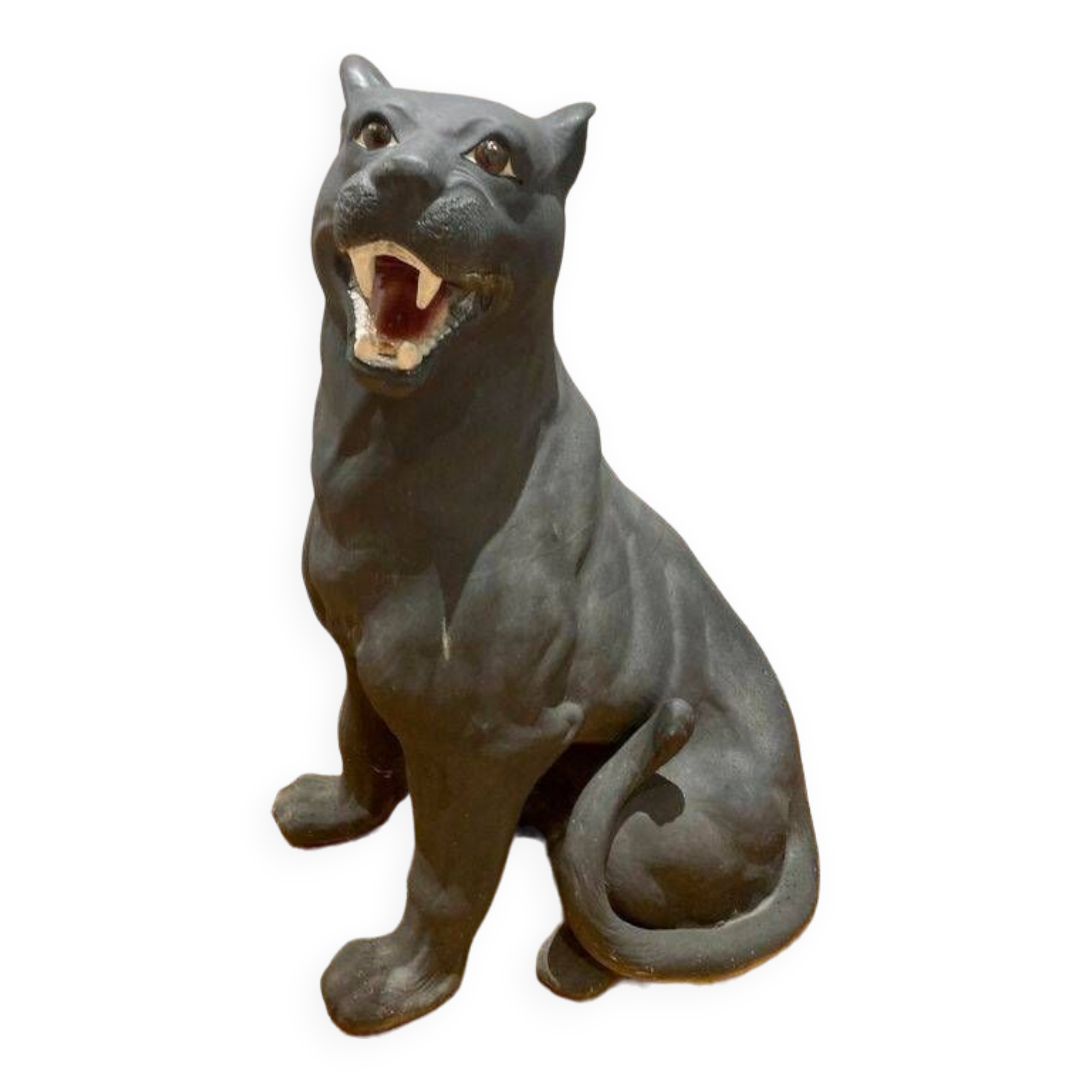 Panther ceramic italy design 1960 enamelled