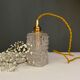 Vintage rectangular glass globe suspension