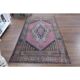 Vintage Turkish Oushak Handmade Wool Cotton Pink Area Rug 125x242