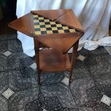 Games table called chess table in wood marquetry