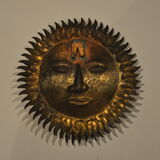 Vintage brass sun