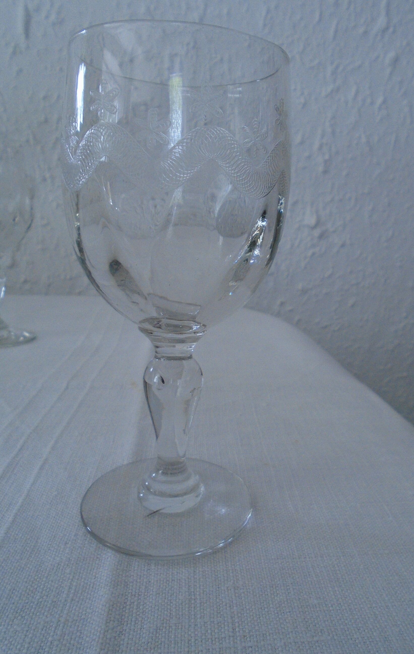 12 old glasses engraved friezes and model flowers listed vierzon thouvenin