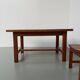 Dining table and 4 chairs, mountain furniture from the 1960s.