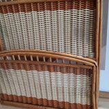 Vintage wicker letter rack