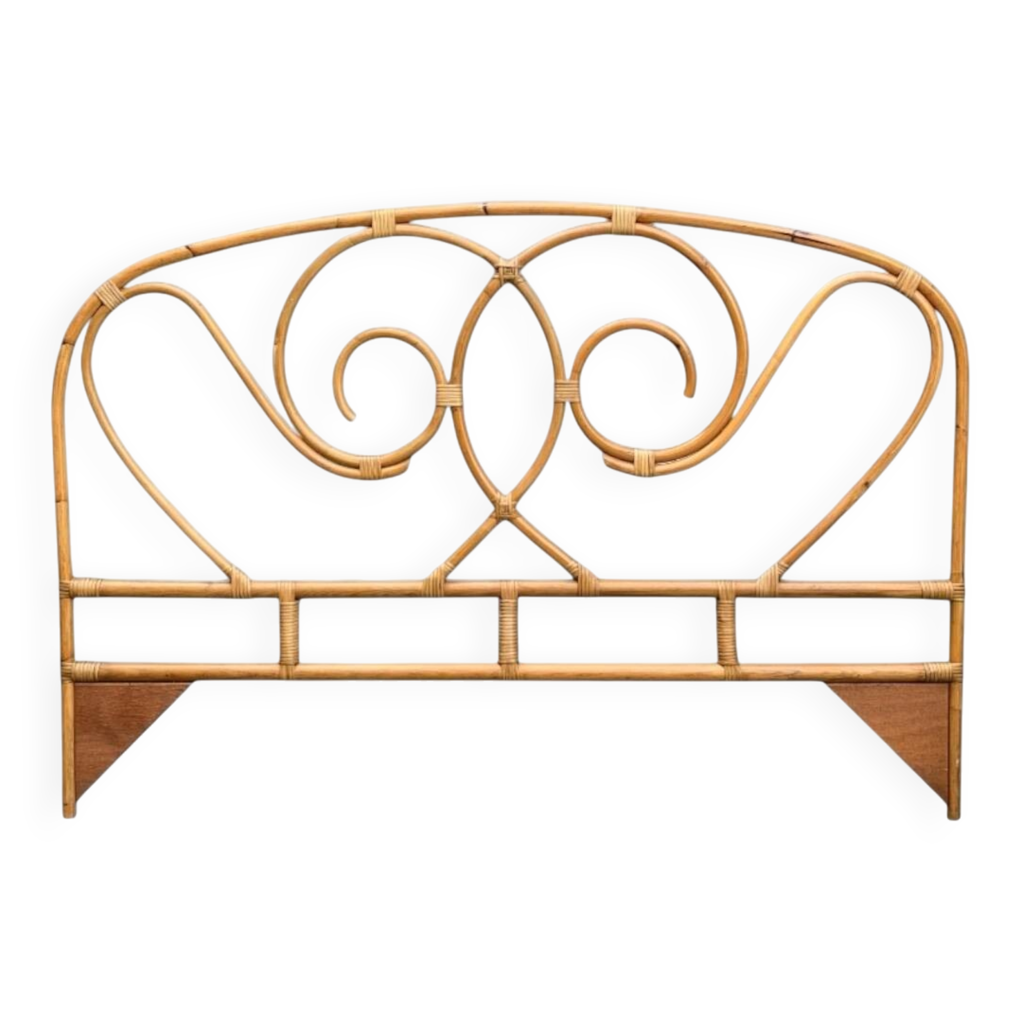 Vintage rattan headboard 1980